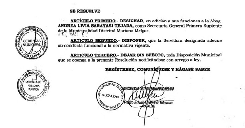 Andrea Sarayasi, Edwin Martínez, Defensoría del Pueblo