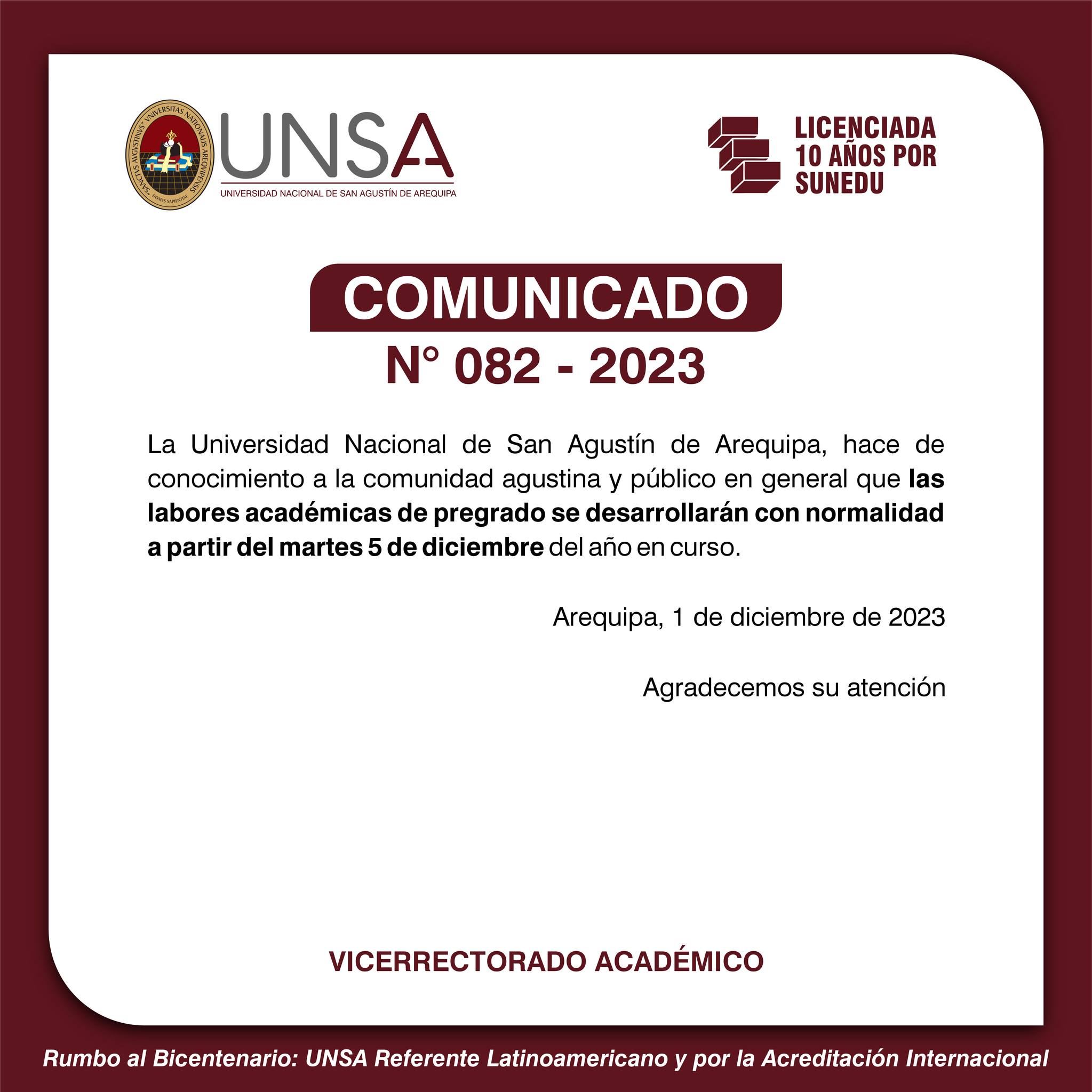 UNSA, Arequipa, huelga universitaria