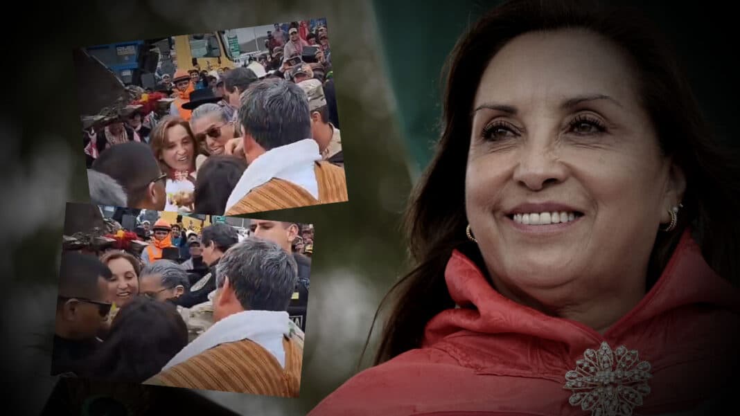 Ayacucho: viuda burla seguridad de presidenta Dina Boluarte y la confronta cara a cara (VIDEO)