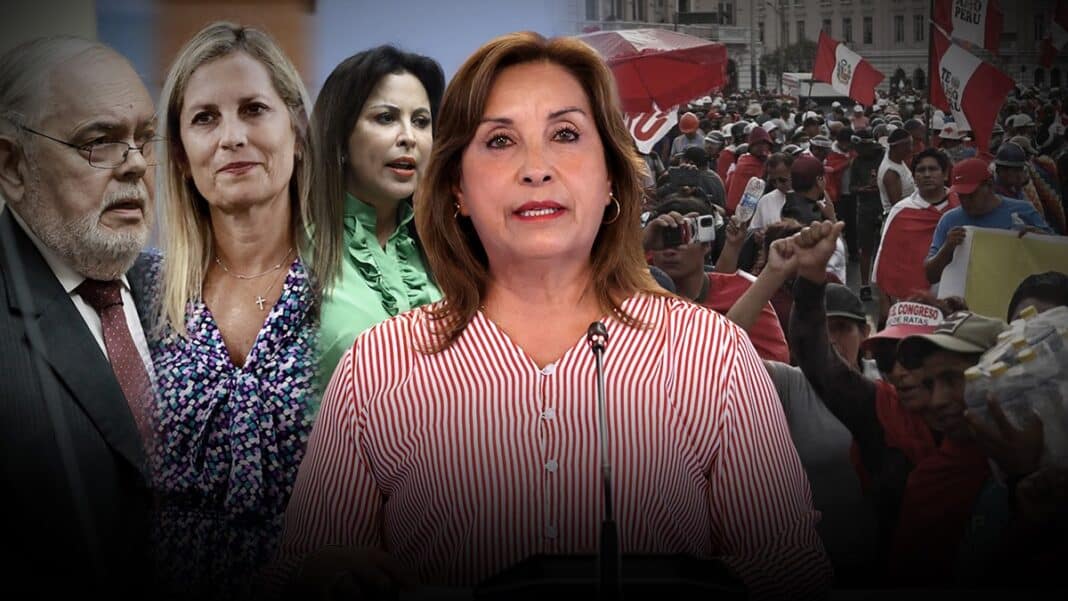 Dina Boluarte llamó a que la defiendan, pero solo recibió respaldo del Congreso y de grupos extremistas (VIDEO)