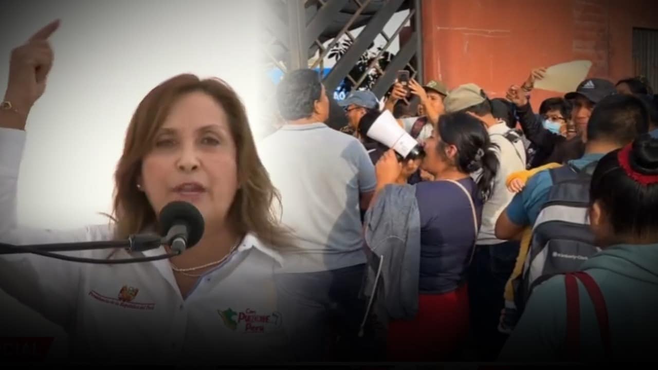 Dina Boluarte reaparece públicamente tras escándalo de su hermano, pero es rechazada por la población (VIDEO)
