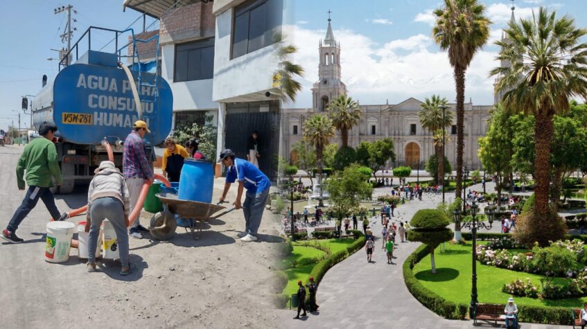 Sedapar recomienda a sus usuarios de Arequipa abastecerse de agua en cantidades prudentes. | IMAGEN: Sedapar