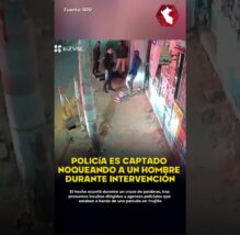QUEDÓ GRABADO | Captan a policía dando un golpe a un hombre que lo habría insultado en Trujillo (VIDEO)