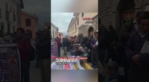 Ayacucho: Alcaldes de centros poblados continúan protestando y pidiendo a Oscorima que les dé la car (VIDEO)