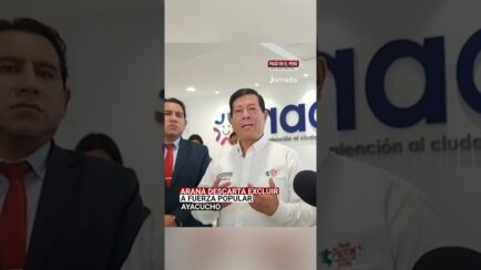 Ayacucho: Arana rechaza pedido de excluir a Fuerza Popular en elecciones (VIDEO)