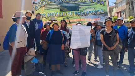 Arequipa Paucarpata protesta asociación de vivienda