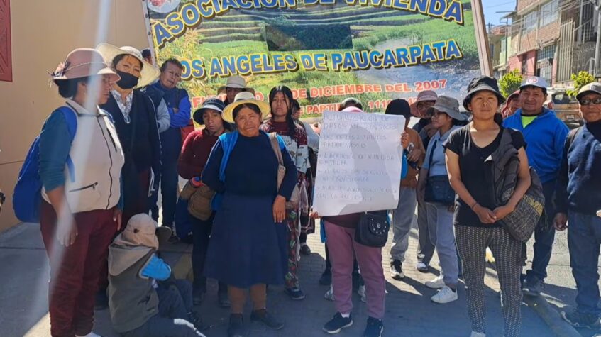 Arequipa Paucarpata protesta asociación de vivienda
