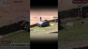 Cusco: Vehículo cae dentro de centro arqueológico y daña andenes incas (VIDEO)