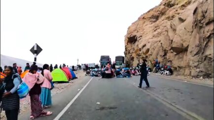 Panamericana Sur, bloqueo, mineros