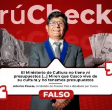 Es falso que la Dirección Desconcentrada de Cultura Cusco no tenga presupuesto