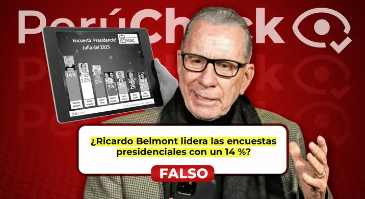 Ricardo Belmont lidera las encuestas con 14%, según una encuesta manipulada, pero no es así