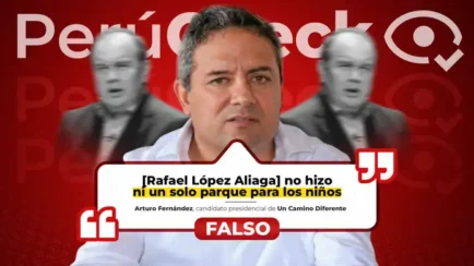 Es falso que la gestión del exalcalde Rafael López Aliaga no haya hecho ni un parque, como indicó el candidato Arturo Fernández