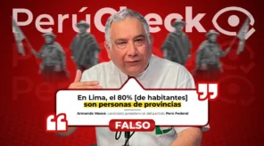 ¿El 80% de Lima está compuesto por personas de provincia? Es falso lo afirmado por el candidato Armando Massé
