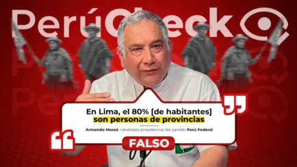 ¿El 80% de Lima está compuesto por personas de provincia? Es falso lo afirmado por el candidato Armando Massé