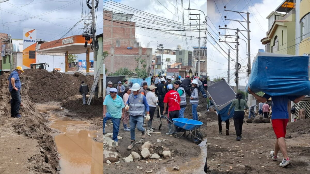 Arequipa entre el barro, la odisea de rescatar el hogar tras segundo desborde en Yanahuara (FOTOS Y VIDEO)