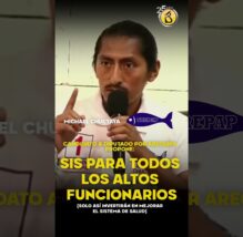 Candidato del FREPAP busca REFORMAR la SALUD enviando a los ALTOS FUNCIONARIOS al SIS (VIDEO)