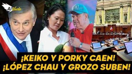CAE KEIKO Y PORKY | López Chau sube al PODIO y Roberto Sánchez acecha con el VOTO RURAL (VIDEO)