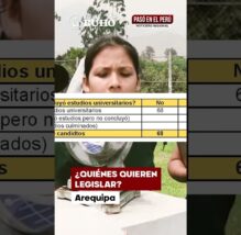 Arequipa: Uno de cada cinco candidatos al Congreso por Arequipa no tiene estudios superiores (VIDEO)
