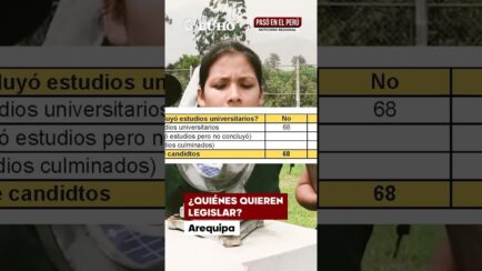 Arequipa: Uno de cada cinco candidatos al Congreso por Arequipa no tiene estudios superiores (VIDEO)