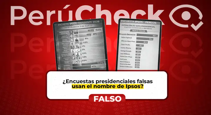 Encuestas falsas que circulan en redes sociales usan el nombre de Ipsos Perú y alteran resultados