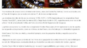 Congresistas sustentaron las tres mociones de censura contra ministro del Interior