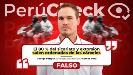 El 80% del sicariato y la extorsión no sale de las cárceles, como dijo George Forsyth