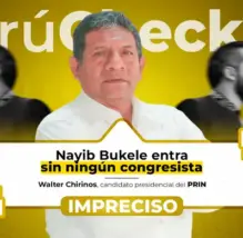 Es impreciso que Bukele llegara al poder sin congresistas, como afirmó Walter Chirinos