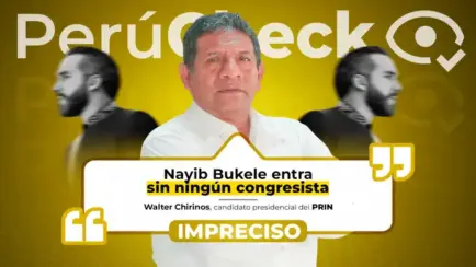 Es impreciso que Bukele llegara al poder sin congresistas, como afirmó Walter Chirinos