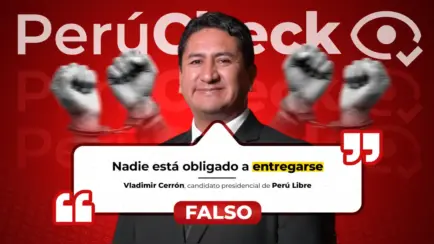 ¿Vladimir Cerrón no está obligado a entregarse a la justicia? Es falsa la afirmación del candidato