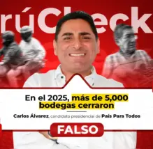 Debate de candidatos: es falso que más de 5,000 bodegas hayan cerrado por la extorsión, como dijo Carlos Álvarez