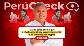 El candidato presidencial Carlos Jaico dijo que hay 2.35 millones de mypes, pero no es así