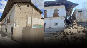 Se desploma casona Villanueva, patrimonio de gran valor histórico en Cajamarca (VIDEO)