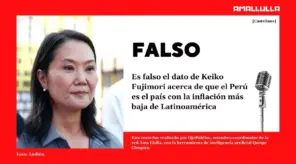 Es falso el dato de Keiko Fujimori acerca de que el Perú es el país con la inflación más baja de Latinoamérica