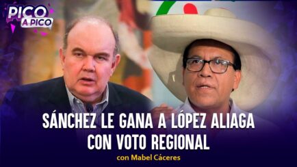 Sánchez le gana a López Aliaga con voto regional | Pico a Pico con Mabel Cáceres (VIDEO)
