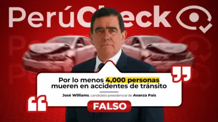 ¿Es cierto que 4,000 personas mueren al año en accidentes de tránsito en el Perú, como dijo el candidato José Williams?