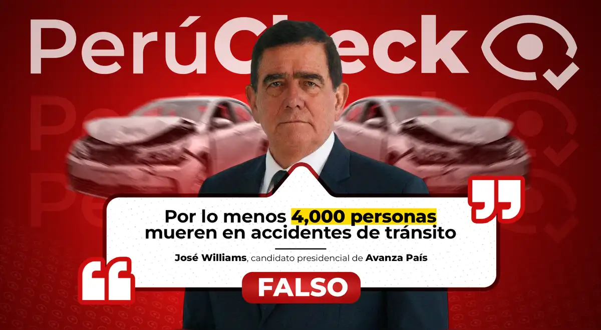 ¿Es cierto que 4,000 personas mueren al año en accidentes de tránsito en el Perú, como dijo el candidato José Williams?