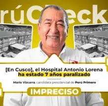 El hospital Antonio Lorena del Cusco no ha estado paralizado 7 años, como dijo Mario Vizcarra
