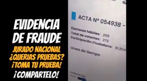 Es falso que en la mesa 054938, Renovación Popular tenga 61 votos, como dice viral