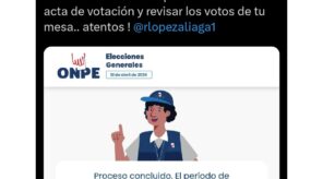 Es falso que la ONPE haya cerrado su web para impedir verificar actas de votación