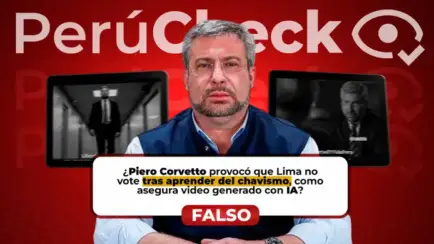 ¿Piero Corvetto “aprendió cómo opera el chavismo” en Venezuela y dejó a Lima sin votar?: Video de IA desinforma