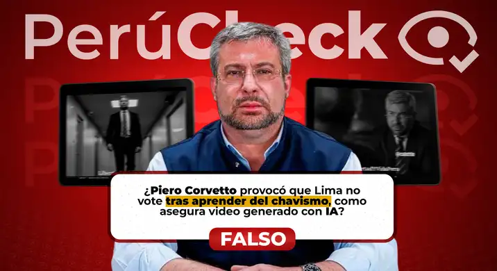 ¿Piero Corvetto “aprendió cómo opera el chavismo” en Venezuela y dejó a Lima sin votar?: Video de IA desinforma