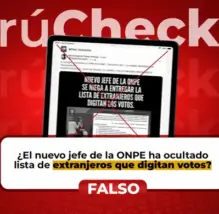 ¿El nuevo jefe de la ONPE “se niega a entregar la lista de extranjeros que digitan los votos”?