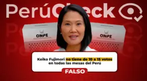 Es falso que Keiko Fujimori tenga de 10 a 15 votos en todas las mesas del Perú, como indicó la excandidata al Senado, Cecilia García