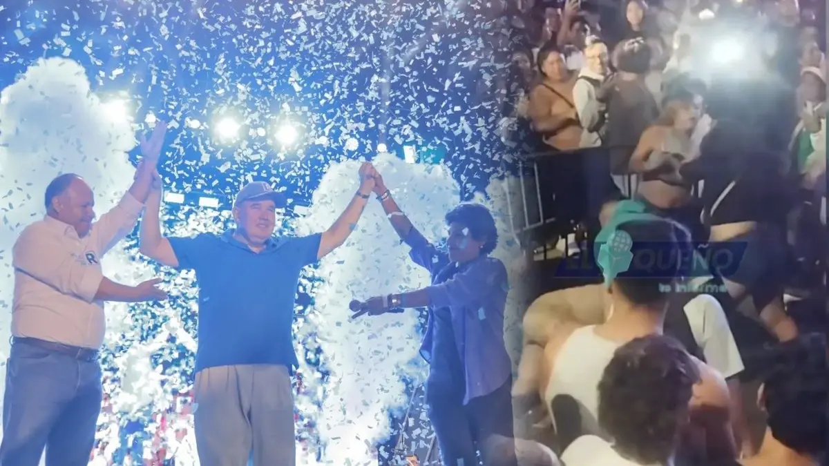 Cierre de campaña de Rafael López Aliaga termina en violencia por alcohol (VIDEO)