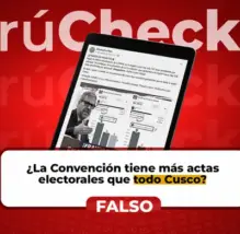La provincia de La Convención no tiene más actas electorales que la región Cusco, como señaló un viral