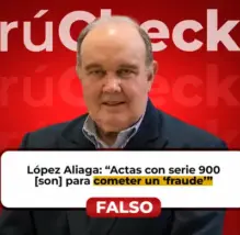 ¿Las actas con serie 900 "fueron creadas para cometer un fraude electoral"? Es falsa la declaración de López Aliaga