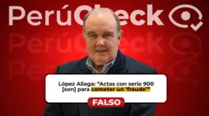 ¿Las actas con serie 900 "fueron creadas para cometer un fraude electoral"? Es falsa la declaración de López Aliaga