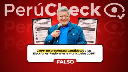 ¿APP anunció que no participará en las Elecciones Regionales y Municipales 2026? Es falso